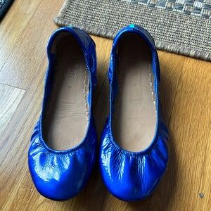 Tieks Sapphire Blue flats sized 9
